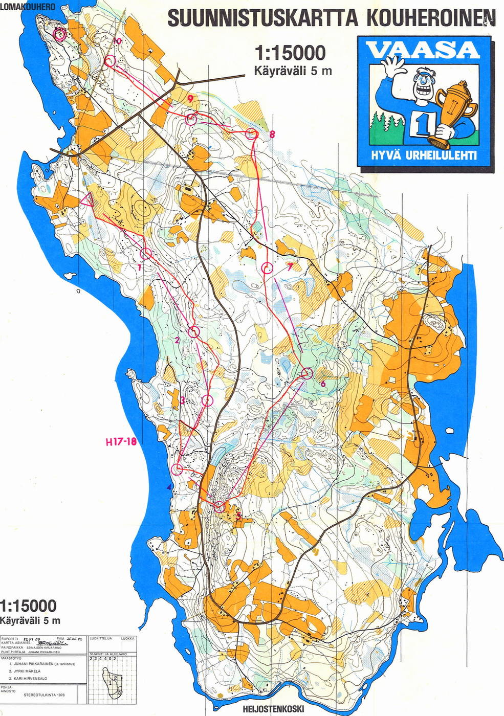 Karstulan kansalliset, H17-18, 7,8 km (26/06/1982)