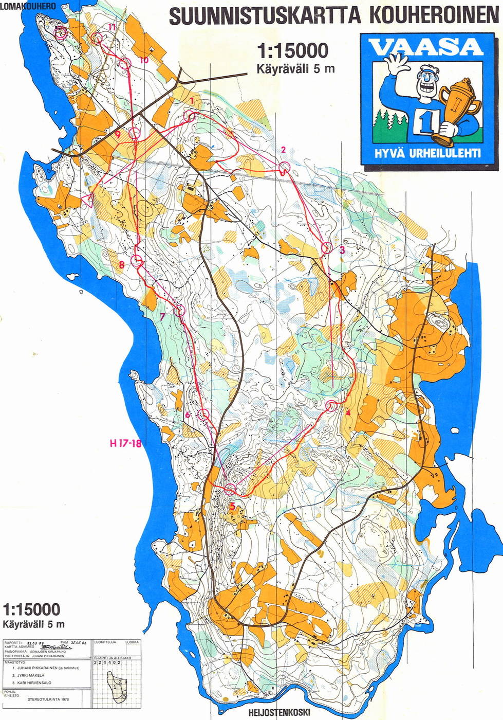 Karstulan kansalliset, H17-18, 7,8 km (27/06/1982)