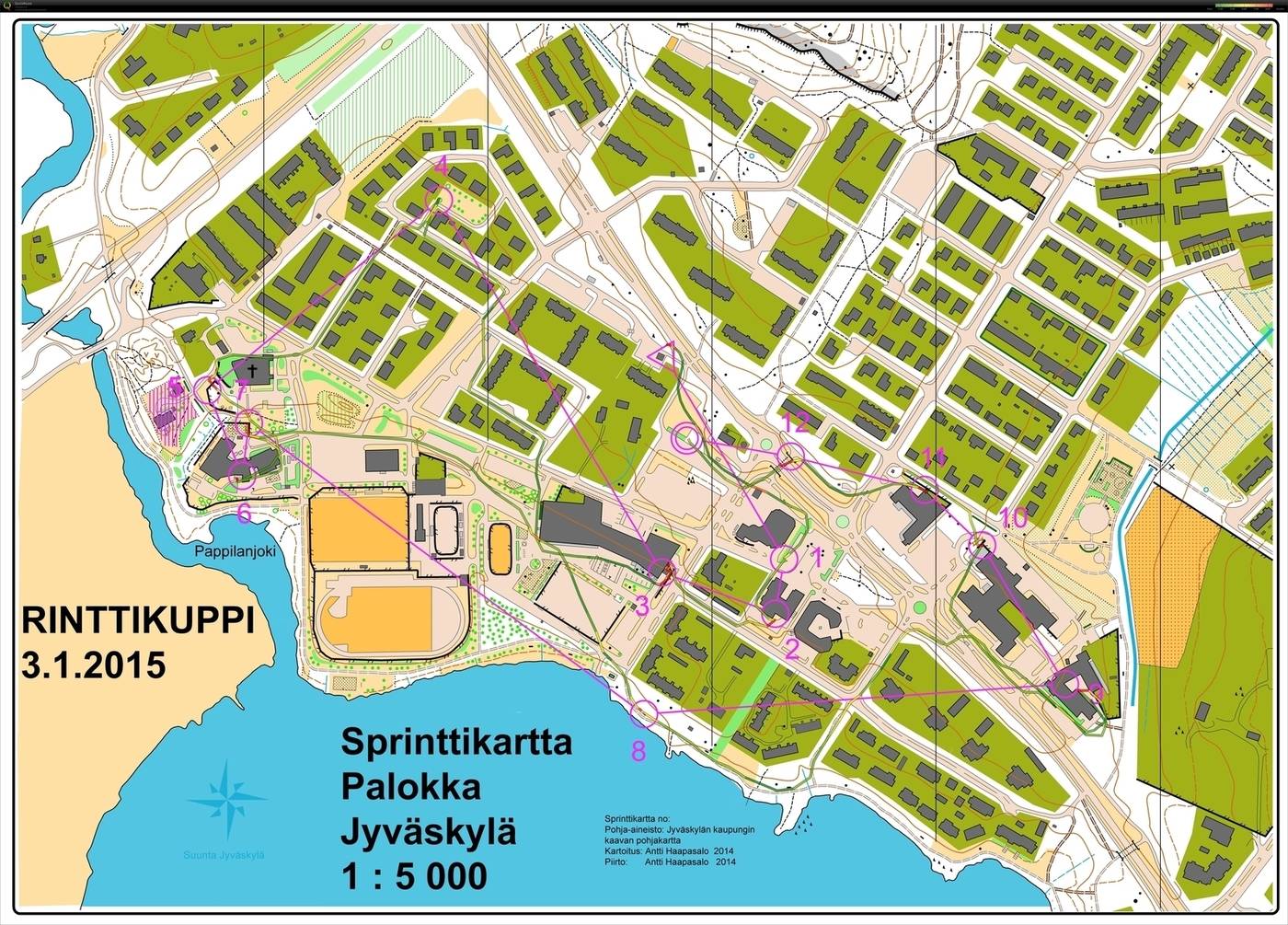 My-Doma Digitaalinen kartta-arkisto :: SprinttiCup 1 (1/2) (03/01/2015)